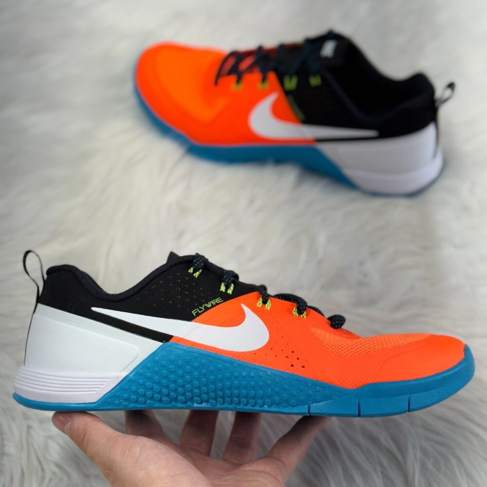Nike Metcon 1 OG Total Orange Blue Lagoon Mens FQ1854-800 VNDS Sz 8.5